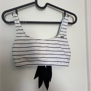 Roxy Monochrome Striped Bikini Top